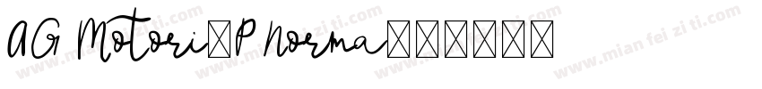 AG Motori_P Norma字体转换